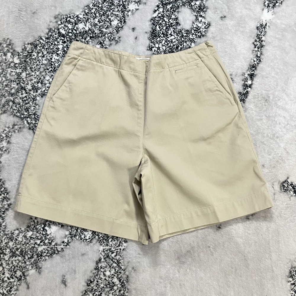 Talbots Womens Size 12 NWT Khaki Chino Shorts Classic Casual Beige